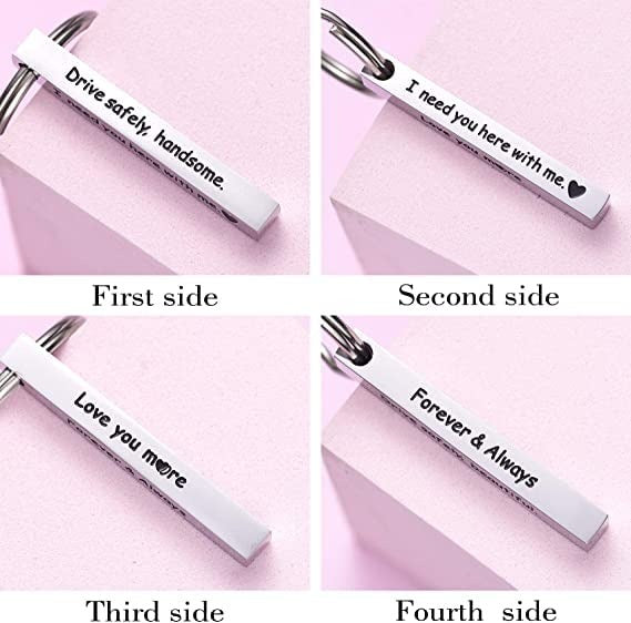 Personalized 4 Side Bar Keychain
