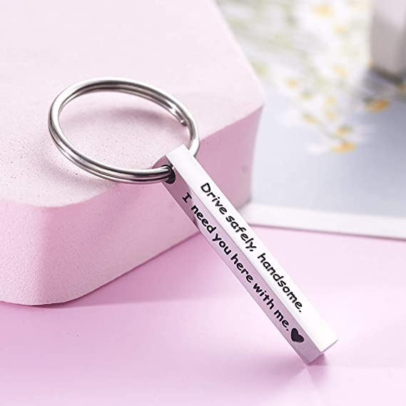 Personalized 4 Side Bar Keychain