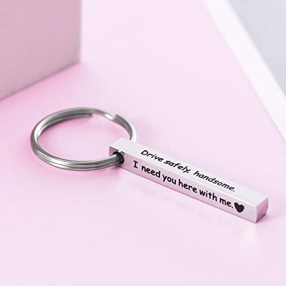 Personalized 4 Side Bar Keychain