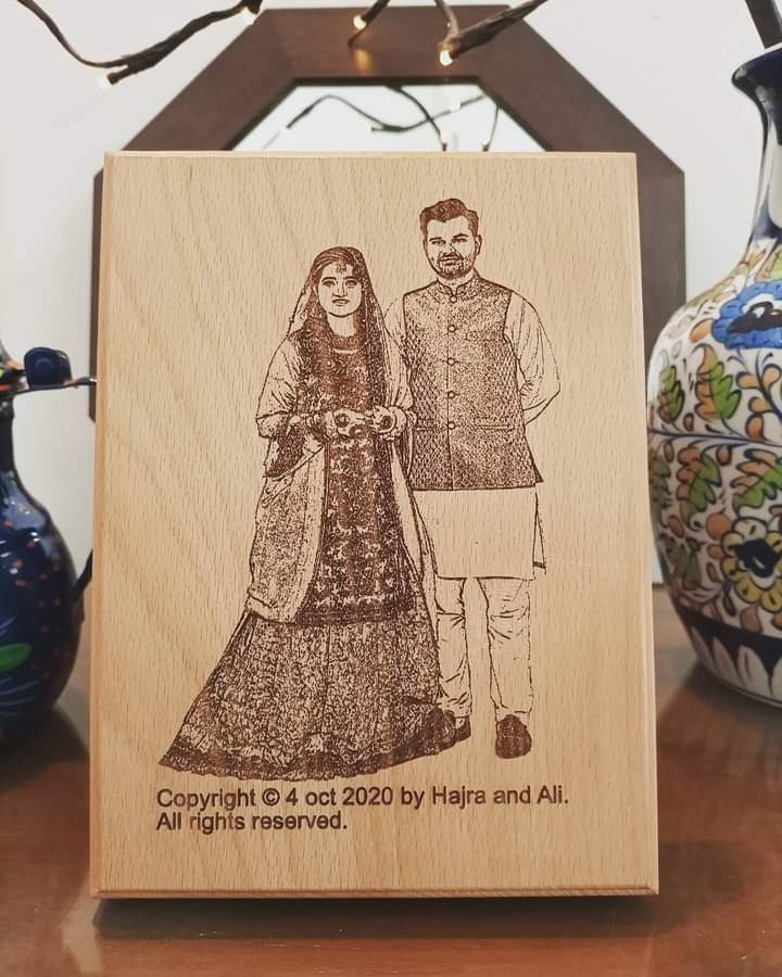 Young Love personalized wooden frame