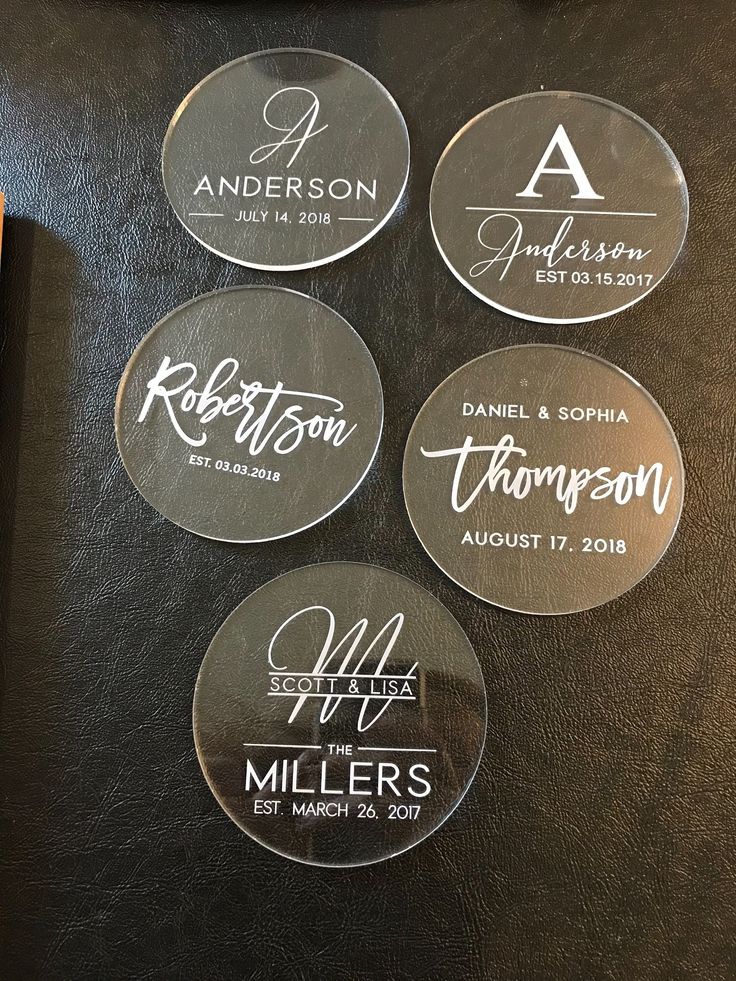 Personalized Wedding Coasters, Custom Favors, Memorable Wedding Gift Coaster, Elegant Table Decor, Custom Coaster Wedding Gift