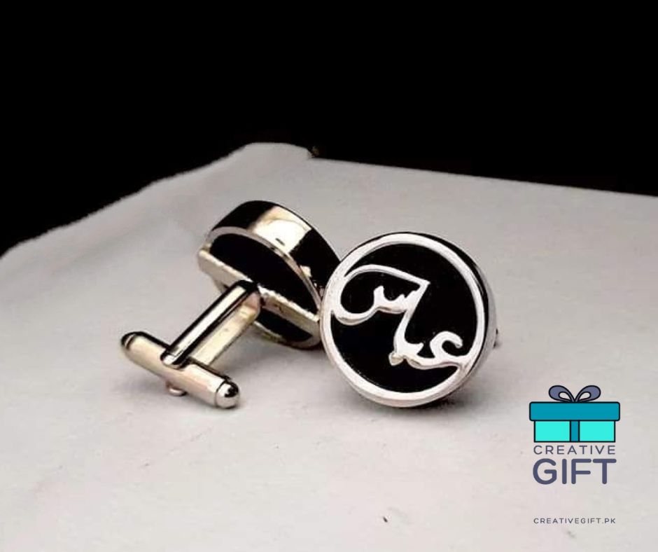 Stone-Fitted Name Cufflink