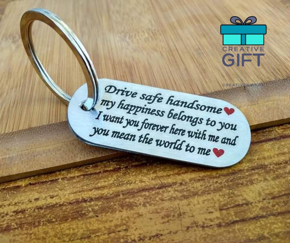 Personalized Metal Keychain | Drive Safe keychains