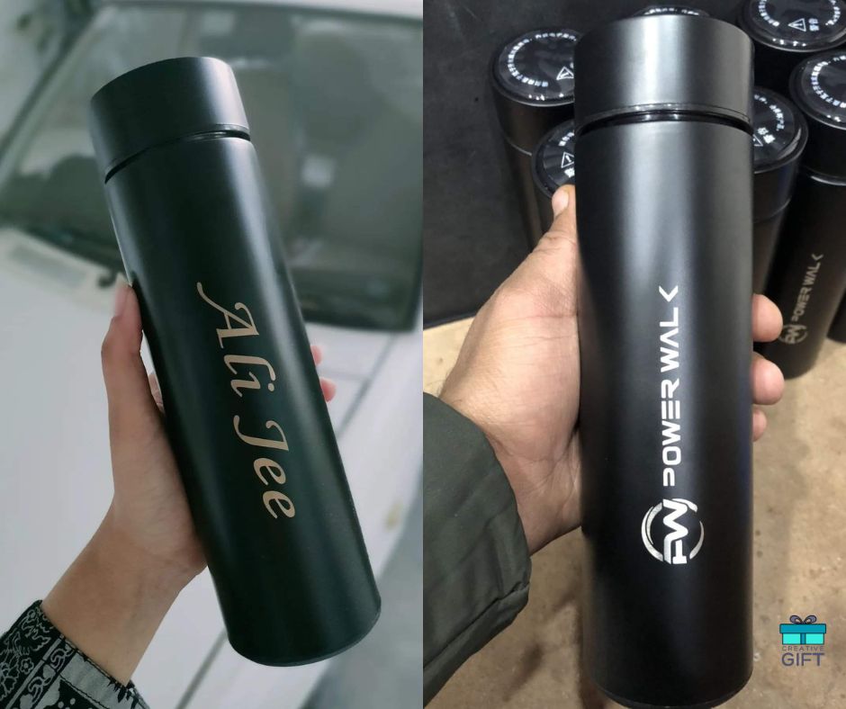 Name Temperature Bottle | Led Vacuum Bottle with Name