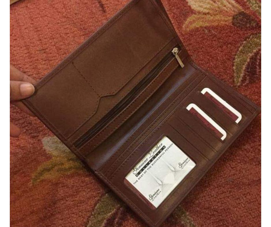 Name & Picture Engraved Gents Long Wallet & Keychain