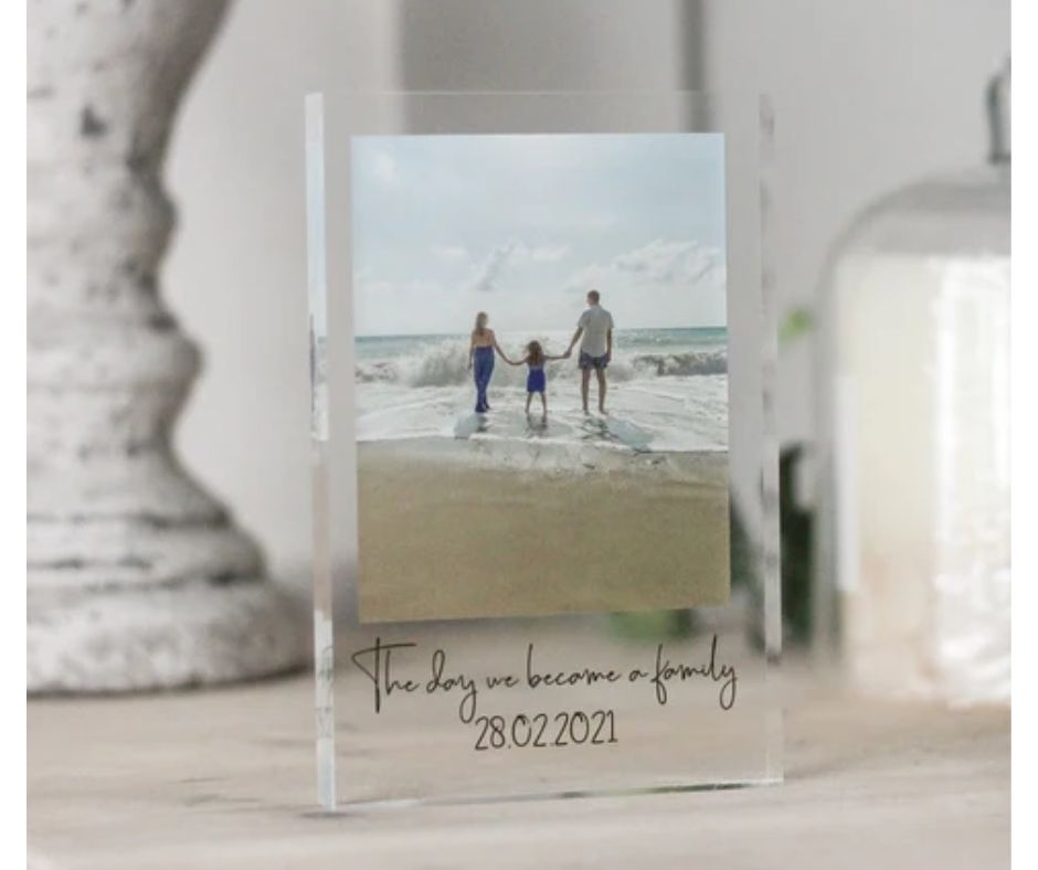 The Day We become Family Acrylic Block