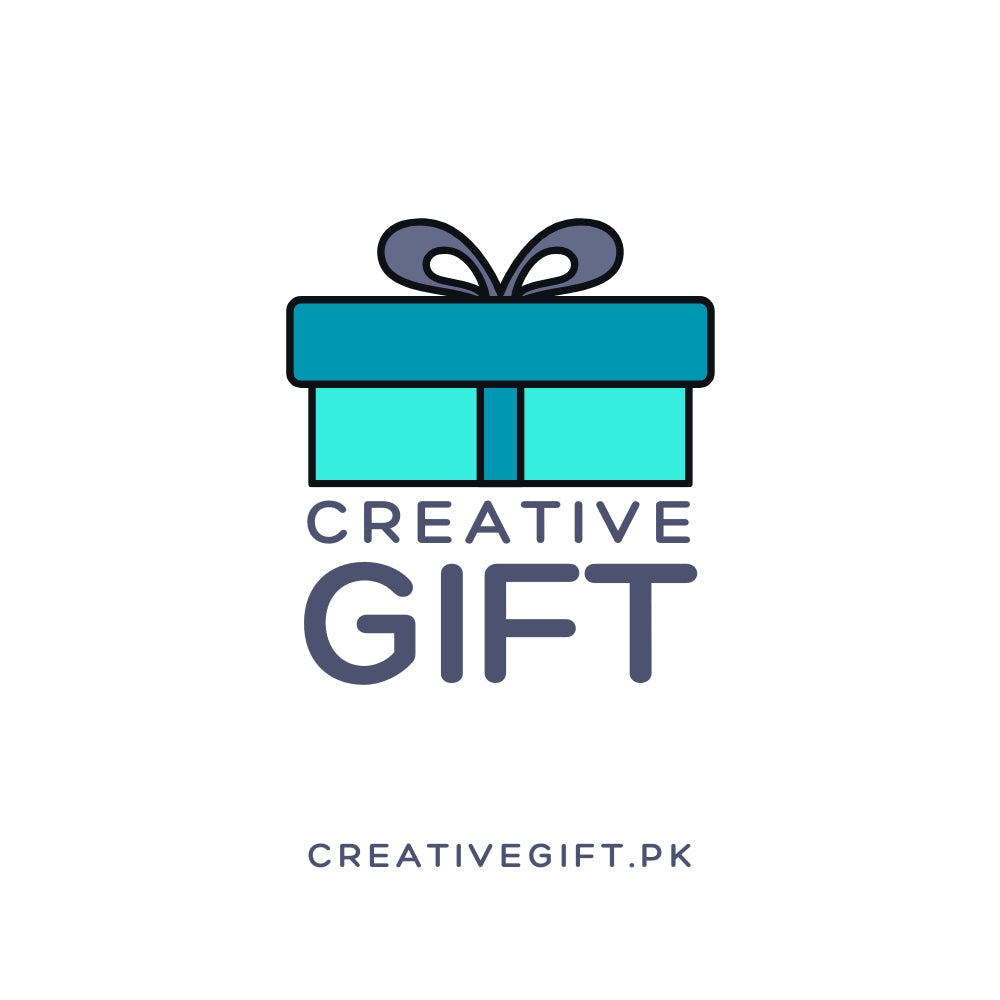 Logo of a customized gift shop online featuring a teal gift box with a bow and creative gift text