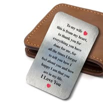 Love Quote Customized Wallet Metal card