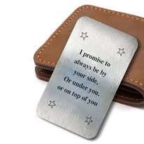 Love Quote Customized Wallet Metal card