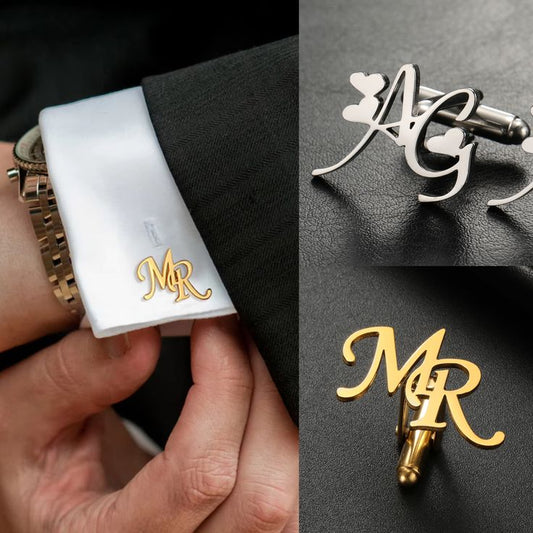 Personalized Metal Cufflink | Metal Studs Pair