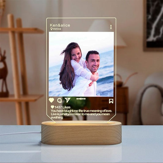 Instagram Style 3D Led Lamp Gift – Personalized Anniversary Gift