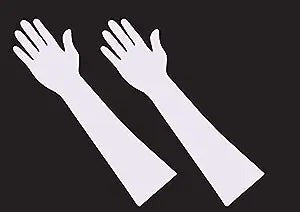 Pair of white artificial mehndi practice hand models for henna design training