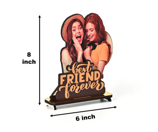 Creativegift.pk best friend forever photo stand with two friends smiling 8 inch tall and 6 inch wide