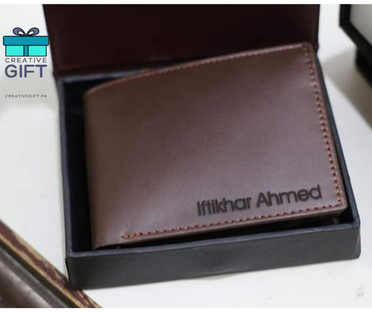 Personalized Leather Wallet –  Engraved with Your Name