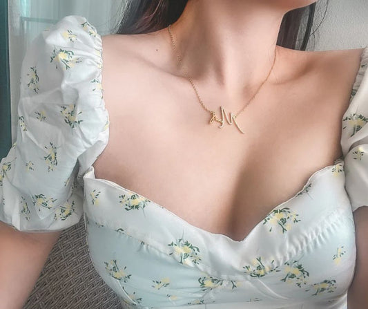 Signature Style Name Necklace With Diamond