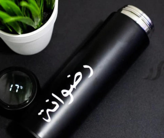 Name Temperature Bottle | Led Vacuum Bottle with Name