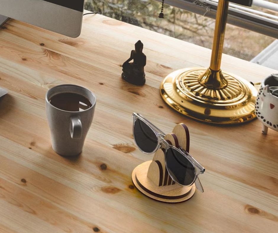 Wood Personalized Glasses Stand