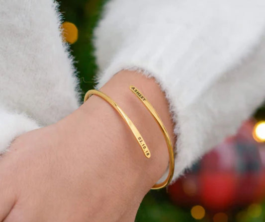 Name Orbit Bangle - Best Gift for Her