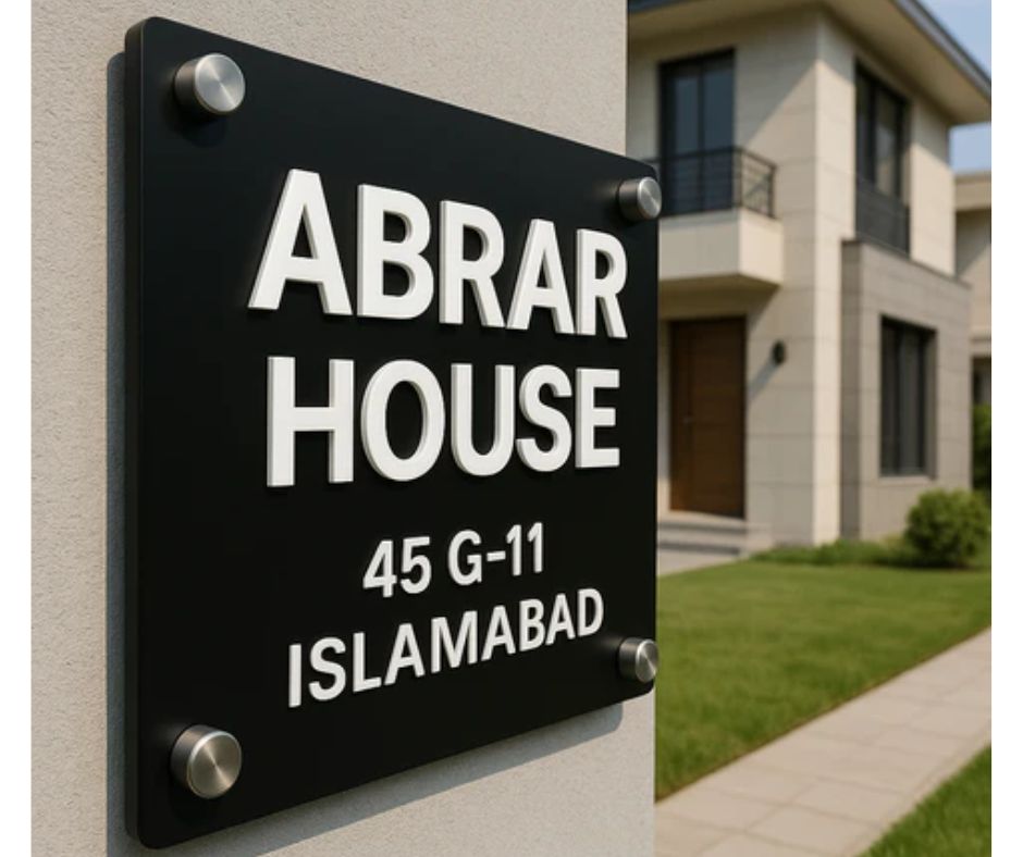 Premium Acrylic Banglow Name plate